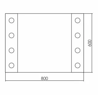 Зеркало Grossman Style с механическим выключателем 800x600 780601
