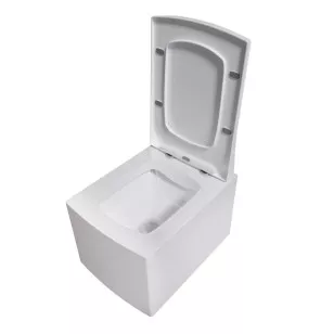 Унитаз Grossman белый подвесной безободковый с тонкой крышкой 510x350x360 GR-4460S