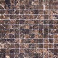 Мозаика Caramelle Mosaic Pietrine 4 mm Emperador Dark Pol 29.8x29.8