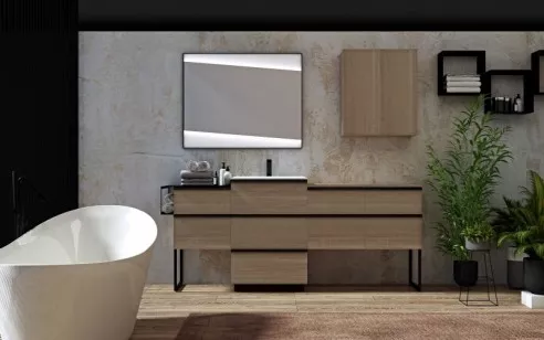 База под раковину Cezares Qubo 60x46x83 Bianco Rock 54969