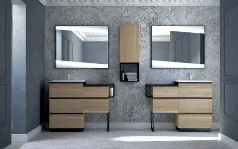 База под раковину Cezares Qubo 60x46x83 Bianco Rock 54969