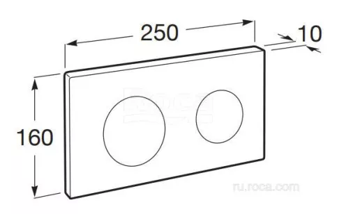 Кнопка смыва для инсталляции Roca PL-10 1x25x16 890089005