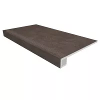 Ступень Ametis Spectrum Chocolate неполированная (прямоугольный бортик + подступенок) 33x120 SR07