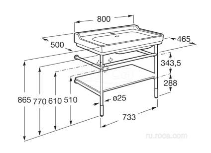 Тумба под раковину Roca Carmen 50x80x86.5 851370425