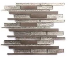 Мозаика Moreroom Stone Mashup Aluminum Glass Brown 29.8x31 AG164