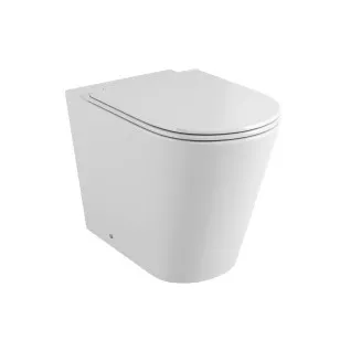 Унитаз Grossman белый приставной безободковый с тонкой крышкой 575x370x430 GR-PR4450S