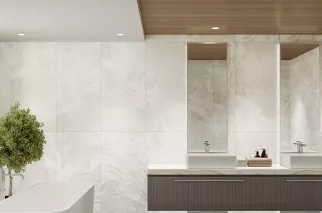 Керамогранит NT Ceramic Granite Limestone White Structura 60x120 NTT99618M