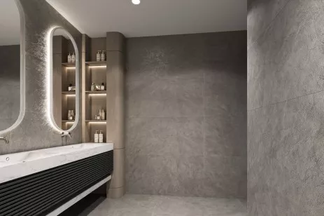 Керамогранит NT Ceramic Granite Limestone White Structura 60x120 NTT99618M