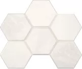 Мозаика Estima Luna White Hexagon неполированная 25x28.5 LN00/TE00