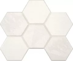 Мозаика Estima Luna White Hexagon неполированная 25x28.5 LN00/TE00