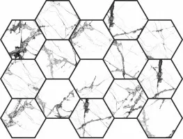 Мозаика Pamesa Ceramica Malla Hex Cromat Lux Danae Iceberg White 22.5x32.5 086.297.0108.05163