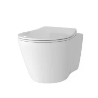 Унитаз Grossman белый подвесной безободковый с тонкой крышкой 495x365x360 GR-4459S