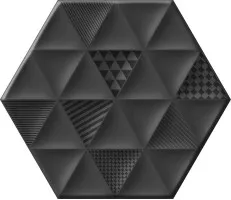 Керамогранит ITT Ceramic Malmo Hexa Black 23.2x26.7