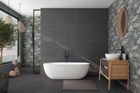 Керамогранит Global Tile Nylo Черный 60x120 GT1206014905MR