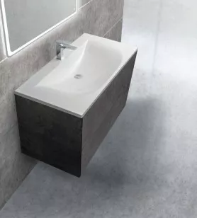 База под раковину Cezares Premier-HPL 100x50x56 Lava Congelata PREMIER-HPL-100-2C-SO-LAVA-BLUM