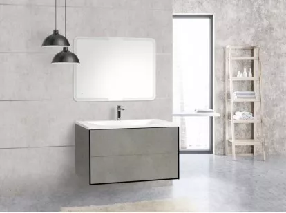 База под раковину Cezares Premier-HPL 100x50x56 Lava Congelata PREMIER-HPL-100-2C-SO-LAVA-BLUM