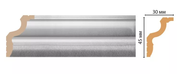 Плинтус потолочный Decomaster D148-375 (45x30x2400 мм)