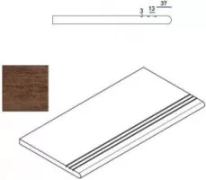 Ступень Italon Natural Life Wood X2 Pepper Gradino Round Grip 30x60 закругленная 620040000034