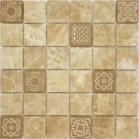 Мозаика Caramelle Mosaic Art Stone Emperador Light Mat 30x30 Мозаика Caramelle Mosaic Art Stone Emperador Light Mat 30x30