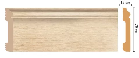 Плинтус напольный Decomaster D005-71/26 ДМ (79x13x2400 мм)