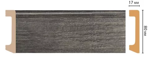 Плинтус напольный Decomaster D235-87 ШК/20 (80x17x2400 мм)