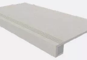 Ступень Estima Luna White неполированная (прямоугольный бортик + подступенок) 33x120 LN00 Ступень Estima Luna White неполированная (прямоугольный бортик + подступенок) 33x120 LN00