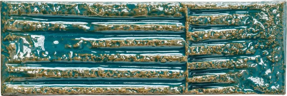 Плитка Mutina Chamotte Quadra Verde 7.5x22.5 настенная PUCQ06