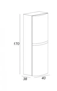 База под раковину Cezares Vague 69x52x55 Grigio lucido 54854