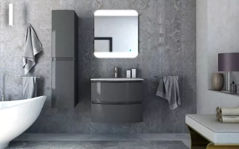 База под раковину Cezares Vague 69x52x55 Grigio lucido 54854