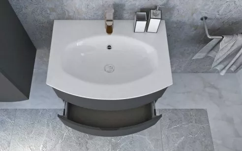 База под раковину Cezares Vague 69x52x55 Grigio lucido 54854