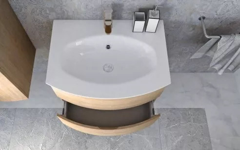 База под раковину Cezares Vague 69x52x55 Grigio lucido 54854