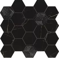 Мозаика Ceramiche Piemme Majestic Hex Royal Nero Lev 34x36 02613