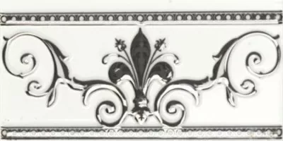 Бордюр Ape Ceramica Cenefa Noblesse Blanco Silver 10x20