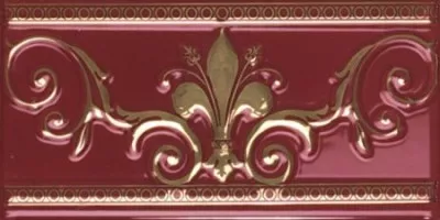 Бордюр Ape Ceramica Cenefa Noblesse Burdeos Gold 10x20