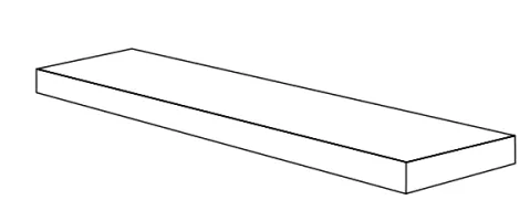 Ступень UKR34204 Unika ANG TOP SX SMOKE 32x120x4.5x2 ABK Ceramiche