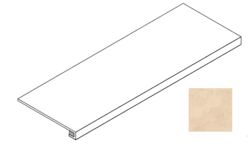 Ступень AVA Ceramica Crema Marfil Gradino Lapp Rett 33x120 83289