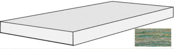Ступень AVA Ceramica Onice Smeraldo Ang Gradino Sx 30x80 113254