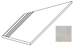 Ступень AVA Ceramica Skyline Gradino Bordo Grip 50 Sx Ghiaccio 20mm Nat Costa Retta 50x100 82695