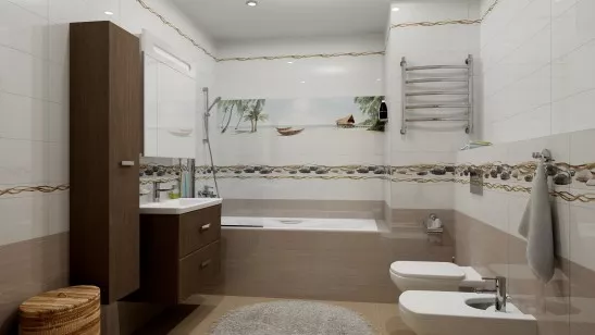 Панно Alma Ceramica Ailand Пальмы 40x60 PWU11ALD2
