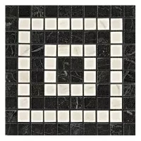 Декор ADRI Marvel Pro Noir/Cremo Angolo Mosaico 18.5x18.5 Atlas Concorde Italy