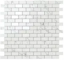 Декор AS34 Marvel Stone Carrara Pure Mosaico Lappato Burattato 29.8x29.8 Atlas Concorde Italy