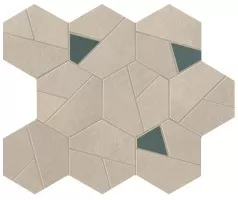 Мозаика Atlas Concorde Italy Boost Pro Cream Mosaico Hex Blue 25x28.5 A0QO