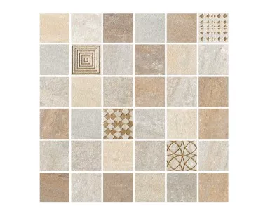 Мозаика 57163 Lefka Mosaico 4.7x4.7 Cream con Metallo 30x30 Cerdomus