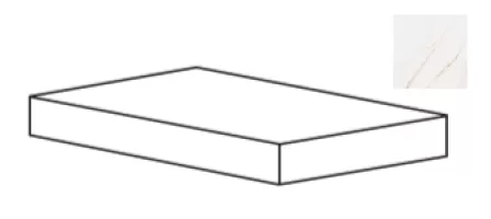 Ступень Cerdomus Omnia Angolo Dx Gradino Costa Retta Calacatta Matt 33x120 89676