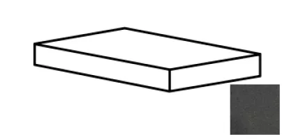 Ступень Cerdomus Pietra del Maniero Antracite Gradino Costa Retta Dx 33x120 88205 Ступень Cerdomus Pietra del Maniero Antracite Gradino Costa Retta Dx 33x120 88205