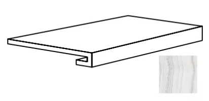 Ступень Cerdomus Skorpion Gradino Costa Retta Silver Lev 33x120 80268