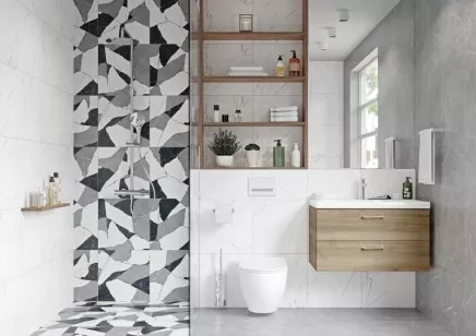 Керамогранит глаз. OE4R052D Oriental белый 42x42 Cersanit