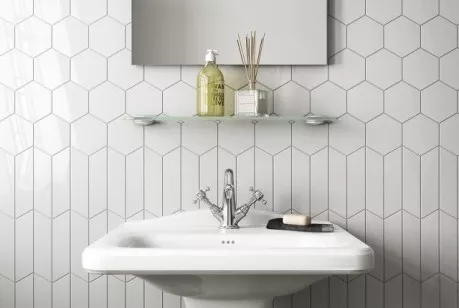 Керамогранит 23198 Chevron Blanco Mate Left 9x20.5 Equipe