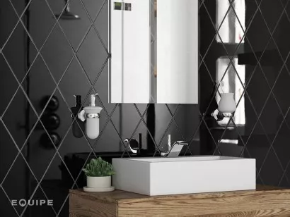 Настенная плитка 22748 Rhombus Wall Black 15.2x26.3 Equipe