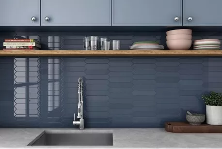 Плитка Equipe 25834 Arrow Adriatic Blue настенная 5x25